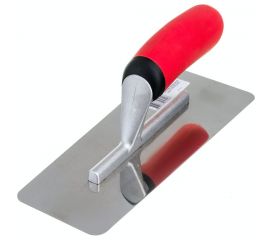 Венецианская кельма STMDECOR прорезиненная ручка, края сточены, трапеция, 240*100*0,6мм D2410BS 