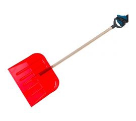 Лопата из поликарбоната с деревянным черенком Gigant температура работы до -60 C, оранжевая, 450х390 мм GDEV-11 