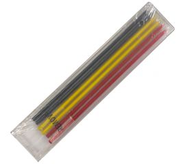 Графитовые грифели для карандаша WOODWORK d2,8 мм, красный, жёлтый, черный по 2 шт., 6 шт. в наборе RIF-28C 