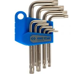 Набор Г-образных ключей TORX KING TONY T10-T50 с отверстием 9 предметов 20409PR 