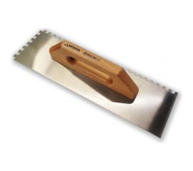 Гладилка Serfa зубчатая, с деревянной ручкой, ""10x10"", 30 см 049 