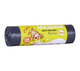 Мешки для мусора Прочные 120 л, 10 шт, черные, ролик Золушка 8016 