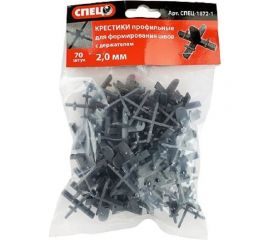 Крестики для формирования швов с держателем 2 мм, 70 шт Спец СПЕЦ-1872-1 