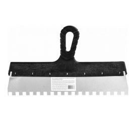 Шпатель из нержавеющей стали Россия 350 мм, зуб 10х10 мм 85131 