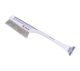 Щетка от снега и льда Airline с плоской телескопической рукояткой, с мягкой распушённой щетиной + скребок (60-88 см) AB-R-10R 