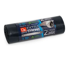 Пакеты для мусора EXTRA STRONG 160 л, 5 шт в рулоне GRIFON 101-077 