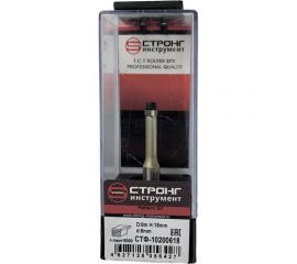 Фреза по дереву кромочная прямая с нижним подшипником 6x18 мм, хв-к 8 мм Strong СТФ-10200618 