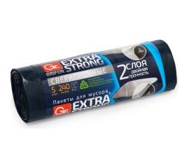 Пакеты для мусора EXTRA STRONG 240 л, 5 шт в рулоне GRIFON 101-078 