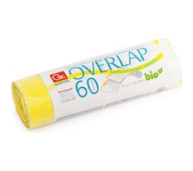 Пакеты для мусора с завязками OVER LAP 60 л, 10 шт в рулоне GRIFON 101-098/1 