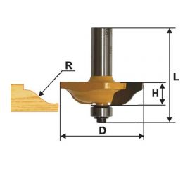 Фреза фигирейная горизонтальная (63.5х16 мм; хвостовик 12 мм) по дереву Энкор 10580 