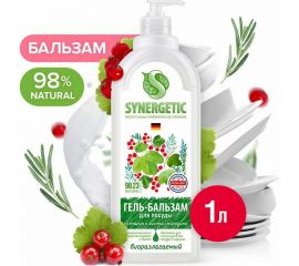 Гель-бальзам для мытья посуды и детских игрушек SYNERGETIC Розмарин и листья смородины 1 л 103112 