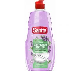 Гель для мытья посуды от засохшей пищи и жира SANITA Лаванда + розмарин 450 г 23047 