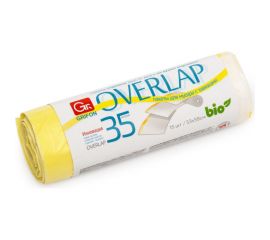 Пакеты для мусора с завязками OVER LAP 35 л, 15 шт в рулоне GRIFON 101-097/1 