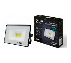 Светодиодный прожектор RITTER серия PROFI 230В 10 Вт 6500К 1000Лм IP65 черный 53405 5 