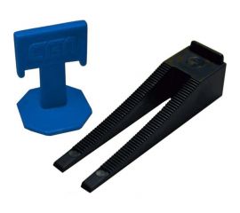 Система выравнивания плитки Зажим 2 мм 50 шт + Клин 50 шт ACCURATE J2-50+50 