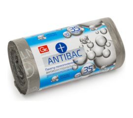 Пакеты для мусора антибактериальные 35 л, 45 шт в рулоне GRIFON 101-028 