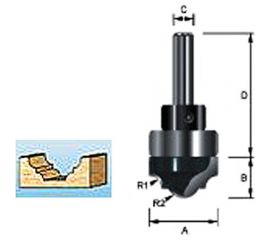 Фреза погружная с хвостовым подшипником (22х40х12,7 мм; хвостовик 8 мм) Makita D-11178 