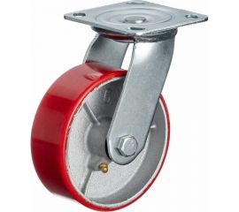 Колесо поворотное (150 мм; игольчатый подшипник; грузоподъемность 300 кг; чугун; полиуретан) СТЕЛЛА-ТЕХНИК N29150CPU 