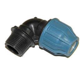 Колено ПНД с наружной резьбой JASON 16 мм х 3/4" Гроссис 0706718 