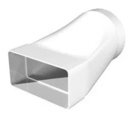 Соединитель эксцентриковый 620СП15КП плоского воздуховода с круглым (60x204 мм; 150 мм; пластик) ERA 90-06849 