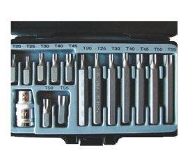 Набор бит (15 предметов; торкс Т 20-55) СЕРВИС КЛЮЧ 76445 