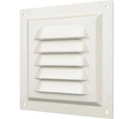 Решетка вентиляционная с покрытием полимерной эмалью 1212МЭ (125х125 мм; с сеткой; сталь; айвори) ERA 89-045 