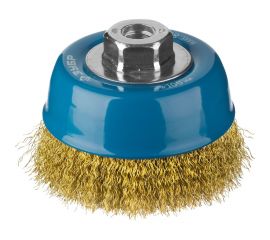 Щетка чашечная (100 мм; М14; витая латунированная стальная проволока 0.3 мм) для УШМ ЗУБР 3526-100_z02 