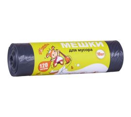 Мешки для мусора 120 л, 10 шт, черные, ролик Золушка 7944 