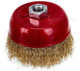 Кордщетка чашечная Профессионал для УШМ витая латунированная 100 мм 9636 