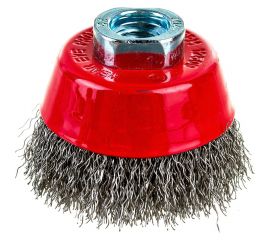 Чашеобразная гофрированная щетка Атака №150 0106014430 d-60 мм М14 нержавеющая сталь 34720 