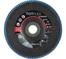 Круг лепестковый торцевой AGGRESSOR 1 (150x22 мм; Z; P60) TOTFLEX 4631159116616 