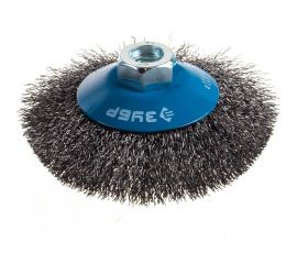 Щетка коническая (115 мм; М14; витая стальная проволока 0.3 мм) для УШМ 35265-115_z02 