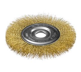 Щетка дисковая (150х22 мм; витая стальная латунированная проволока 0.3 мм) ЗУБР 35187-150_z01 