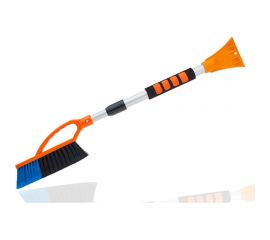 Телескопическая щетка для снега LIMROY Тундра со скребком, теплая ручка, 76-104 см LR-11010 