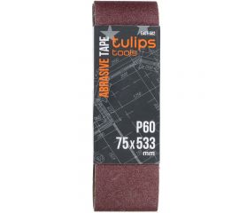 Лента шлифовальная (3 шт; 75х533 мм; P60) Tulips tools EA07-502 