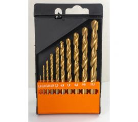 Набор сверл по металлу НС11 (10 шт; от 1 до 10 мм, шаг 1 мм; Р6М5 TiN) ИПК naborsverlNS11 