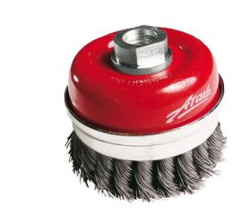 Щётка чашеобразная с кольцом, витая стальная проволока №015 (120 мм; М14) для УШМ АТАКА 2067360 