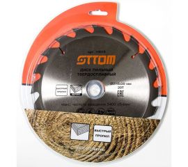 Диск пильный для древесины (210x30/20 мм, 20т) OTTOM 10016 