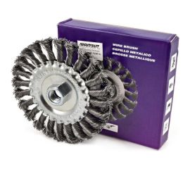 Щетка-крацовка плоская (125 мм; M14; крученая проволока) для УШМ Orientcraft WHBM14125531 