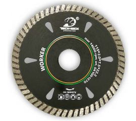 Диск алмазный турбо по граниту Worker (115х22.2 мм) TECH-NICK 041001270 