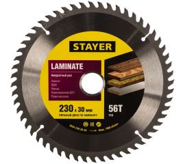 Пильный диск Laminate line для ламината (230x30 мм, 56Т) Stayer 3684-230-30-56 
