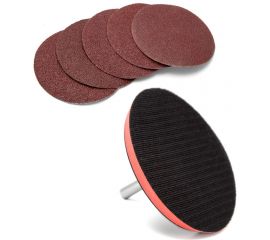 Тарелка опорная для УШМ и дрели 125 мм + набор кругов Р80, 5 шт VIRA 558319 