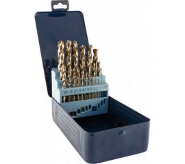 Набор спиральных сверл по металлу (19 шт, 1.0-10.0 мм, HSS Co) в металлическом кейсе Thorvik TDBS19K5 