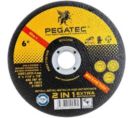 Круг отрезной Т41 150x1.6x22 мм, 80 м/с Pegatec P804115016IN 