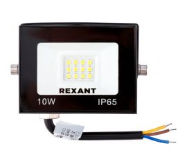 Светодиодный прожектор REXANT LED 10 Вт 800 Лм 4000 K черный корпус 605-036 