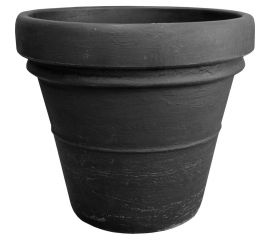 Цветочный горшок с поддоном Акватек Decorato черный 2-40-2105 