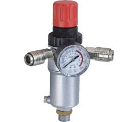 Фильтр PG-3000-03 с регулятором давления и манометром вход-выход быстросъем резьба 3/8" Pegas pneumatic 4509 