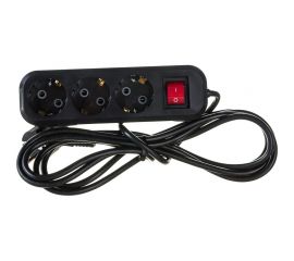 Бытовой удлинитель Gigant с заземлением ПВС 3x0,75 3500Вт 3 гнезда 3м 80090 