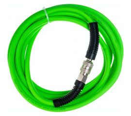 Шланг эластичный резиновый с защитой от перегибов на концах (5 м, 6х12 мм, ПВХ покрытие, быстросъемные соединения) Pegas pneumatic 4931 