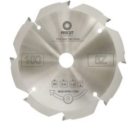 Диск алмазный по фиброцементу с алмазными PCD зубьями (160x20x2.4/1.8 мм; Z=8) PROCUT 795.1602008D 
